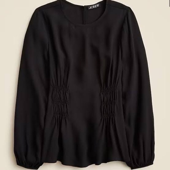 J. Crew Black Long Sleeve Blouse - Picture 2 of 4